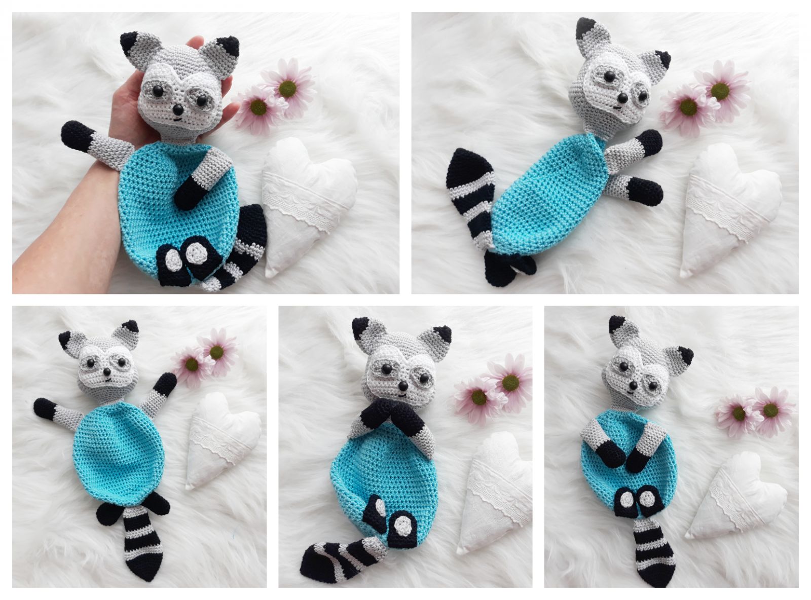 Blog-Inhaltsbild für 'Schmusewaschbär Tom, kostenlose Häkelanleitung'